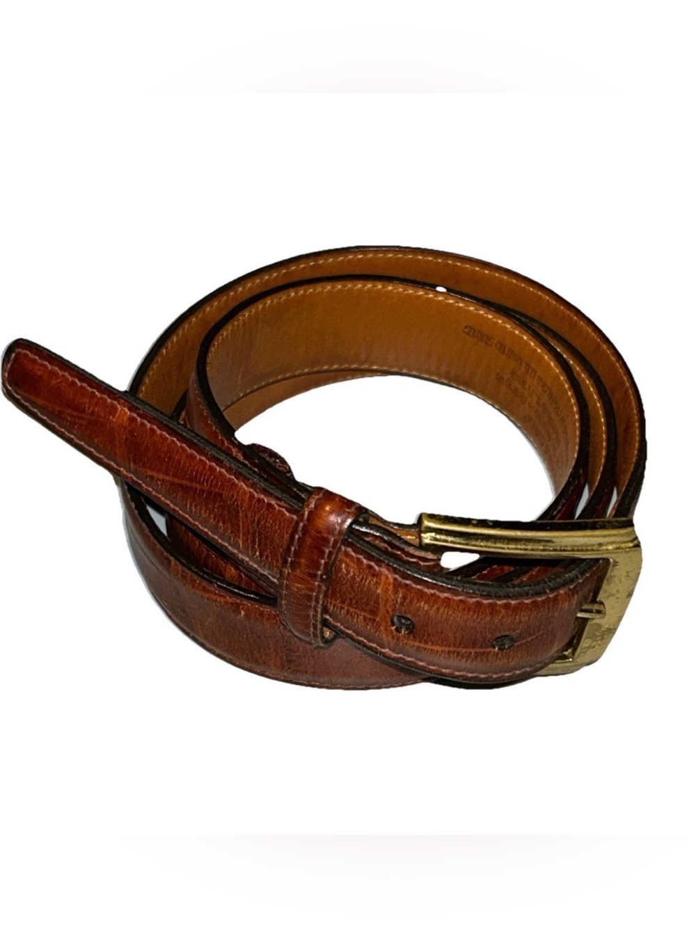 Trafalgar Men Belt Burundi Calf Size 36 HAND Made In USA Bos Indicus Brangus